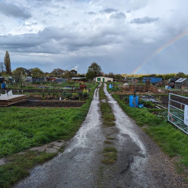 Entrance to Bell Lane allotments in Eton Wick